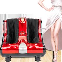 HOBBYN Foot Calf Massager, Shiatsu Kneading Rolling Vibration Heating Foot Calf Massager Personal Health Studio Leg Beautician (red)