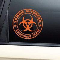 Nashville Decals Zombie Outbreak Response Team Vinyl Decal Laptop Car Truck Bumper Window Sticker - Orange