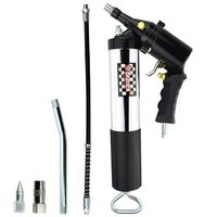 Bravex Professional Pneumatic Automatic Grease Gun, Continuous Cycle Heavy Duty 6000 PSI Air Compressor Grease Gun with Flex Hose 18 Inch