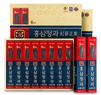 [Gangwoninsam] 6 Year Honeyed Korean Red Ginseng Whole Root, Healthy Korean Food, Portable Packs for Healthy Immune System, 300g (37.5g x 8 Packs, 10.58 fl. oz)