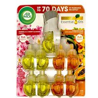 Air Wick Scented Oil Warmers Hawaiian Bliss and Magnolia Cherry Blossom for Electrical Plug Diffuser, 9 Refills