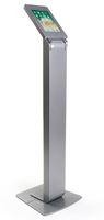 Displays2go Floor Standing iPad Pro 10.5 Inch Kiosk with Locking Enclosure - Silver (IPRO105STBK)