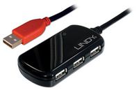LINDY 12 Meter USB 2.0 Active Extension Pro 4 Port Hub (42783)