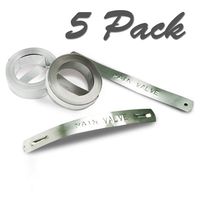 DYMO Metal Labels Non-Adhesive Aluminum Embossing Tape, 1/2-inch, 16-Foot Cassette (Pack of 5), (31000)