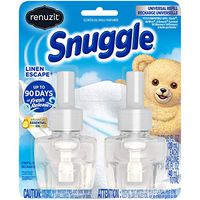 Renuzit Snuggle 2 Count Scented Oil Refill for Plugin Air Fresheners, Linen Escape, 0.67 Fl Oz (Pack of 2)