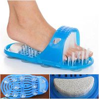 1-Pc First Class Popular Clean Brush Massager Slippers Easy to Wash Light Weight Pedicure Clean Bath Shoe Colors Blue