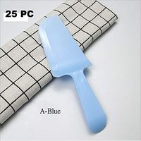 Wonderful Deluxe Disposable Plastic Tableware Premium Cake Knives Cutlery For Party & BBQ - 25 PC (A-Blue)