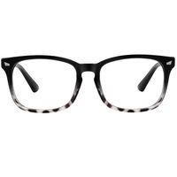 MEETSUN Blue Light Blocking Glasses, Anti Eye Strain Headache (Sleep Better),Computer Reading Glasses UV400 Transparent Lens (Black Leopard Frames, 53)