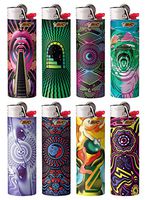 BIC Special Edition Prismatic Limited Series Lighters, Set of 8 Lighters