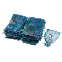 100pcs Jewelry Bags Candy Drawstring Pouches Wedding Party Favors Navy Blue