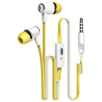 Egmy New Headset Popular Universal 3.5mm in-Ear Stereo Earbuds Earphone with Mic for Cell Phone (Yellow)