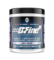 Musclewerks D-Fine8 - Fat Burner Thermogenic, Pre Workout Powder, Appetite Suppressant, Energy & Weight Loss Supplement for Men & Women - 60 Servings Vegan Friendly (Juicy Grape)