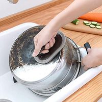 Lanbter Durable Sink Cleaning Brush With Handle Descaling Kitchen Cleaning Sponges