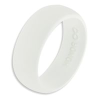 Honor Eternity Ring Men's Silicone Ring Rubber Wedding Band (Pure White, 11)