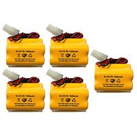 (5 Pack) 6v 1000mAh Ni-CD Battery Pack Replacement Aritech 10050205 Lithonia ENB-06006 ENB06006 Prescolite Exit Sign Emergency Light Sharp 51500RS CE140P E82082100