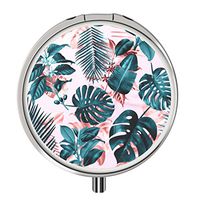 Pill Cases Metal,Custom Round Medecine Case Medecine Bottle Mini Travel Pill Vitamin Decorative Box Case Holder