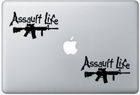 Assault Life M4 FlashDecals0778 Set Of Two (2x) , Decal , Sticker , Laptop , Ipad , Car , Truck