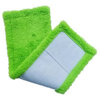 Staron Coral Velet Microfiber Dust Mop Pads, Reusable Household Home Cleaning Pads Head Replacement Accessories Compatible Most Floor Mop (Green)