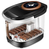 NSCHJZ Rolling Massaging Foot Spa Bath, Heated & Kneading Function - Natural Remedy for Plantar Fasciitis & Foot Pain - Blood Circulation Booster Device Foot Massager Machine, Black