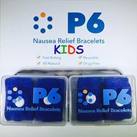 P6 Health Original Natural Anti-Nausea Car Sea Sickness Relief Children's Wrist Bands 2 Pack Royal Blue