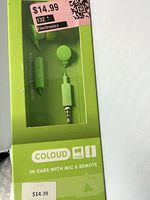 Coloud C19M Headphones In Ears with Microphone & Remote - Green