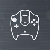 Dream Controller Retro Gaming Vinyl Decal (White)