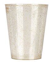 Gold Glitter Plastic Tumbler Cups, Disposable Party Supplies (12 oz, 36 Pack)