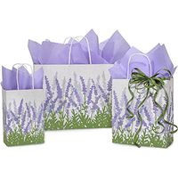 NW Lavender Fields Paper Shopping Bags - Assortment of 3 Sizes - 250 Pack
