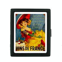 Perfection In Style Metal Cigarette Case Vintage Wine Ads Design 020