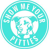 KCD Pitbull Show Me Your Pitties Vinyl Decal Sticker | Cars Trucks Walls Vans Windows Laptops | Light Blue | 5.5 X 5.5 Inches | KCD1836LBL