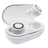 【New - 2019 updated】Wavebud Supra WB-SPD07 (White), TWS Bluetooth 5.0 【True Wireless Stereo In-Ear Earbuds/Earphones Headphones】, Waterproof, HD Bass Sport Sound, Mic with Charging Case, Android & IOS