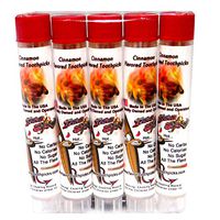 5 Pack of Cinnamon Toothpick in Tubes And Hanging Resealable Bag