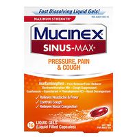 Mucinex Sinus-Max Max Strength Pressure, Pain & Cough Liquid Gels 16 ea