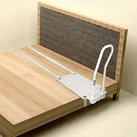 Medical Bed Side Hand Rail Support Bar Old Man Armrest with Bandage Safety and Stability Tool-Free Assembly，White