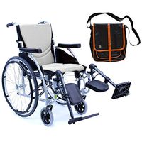Karman S-Ergo 115 Ultra Lightweight Ergonomic Wheelchair | Seat Size 20" X 17" | Upgraded to Elevating Legrests | Quick Release Wheels in Silver & Free Black Medical Utility Bag with Trim!
