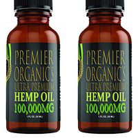 (2 Pack :: 100,000mg Each) Hemp Oil for Pain Relief Anxiety Relief Sleep Support :: Organic - Hemp Extract Supplement…