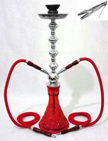 2 hose 26" LARGE Hookah nargila shisha bar narguile nargile glass water Vase new