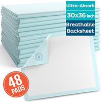 Incontinence Bed Pads [48 Pack] Underpads 30 x 36 Disposable Ultra-Heavyweight Super Absorbent & Waterproof, Patient Repositioning [375 lbs.] Maximum Strength Breathable Backsheet for Skin Protection
