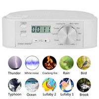 three sheep White Noise Machine 10 Nature Sound, Soothing Sound Machine for Sleeping, 10 Levels of Volume,Timer Function, Clock, Power by AA Batteries or Plug in(No Alarm Clock)