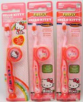 Hello Kitty Travel Kit Suction Cub Toothbrush with Cap Pack of 3