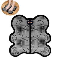 Chunse Foot Massager Low Frequency Pulses EMS Foot Massage Cushion EMS Intelligent Physiotherapy Massage Instrument,Black