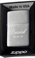 Groomsman Personalizied Zippo Brush Silver Pocket Lighter Free Engraving