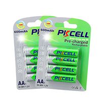 8pcx 1.2V Nimh AA Low Self-Discharge Rechargeable Battery 600mAh for Garden Solar Lights PKCELL