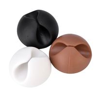 Zerone Cable Clips - Cord Organizer - Cable Management - Wire Holder System - 6 Pack Adhesive Cord Hooks - Home, Office, Cubicle, Car, Nightstand, Desk Accessories