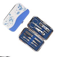 7Pcs New Fashion Blue White Porcelain Manicure Set