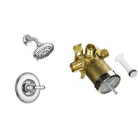Delta Faucet Linden 14 Series Single-Function Shower Trim Kit with 5-Spray Touch-Clean Shower Head, Chrome T14294 (Valve Included)