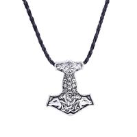 Hammer Pendant Necklaces,Hemlock Women Men Hip Pop Necklace Hammer Of Thor Mjolnir Viking Necklace (Silver)