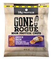 Gone Rogue High Protein Chicken Bacon Chips, Low Carb, Gluten Free, Keto Friendly Snacks, 8 pack