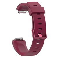 AMdinghaonuo Solid Color Soft Silicone Watch Strap Band for Inspire/Inspire HR Replacement Wristband Wine Red