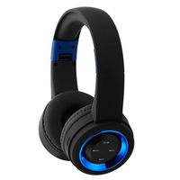 NRUTUP Wireless Headphones Bluetooth Headset Noise Cancelling Over Ear with Microphone Stereo Wireless Headset (Blue, Free Size)